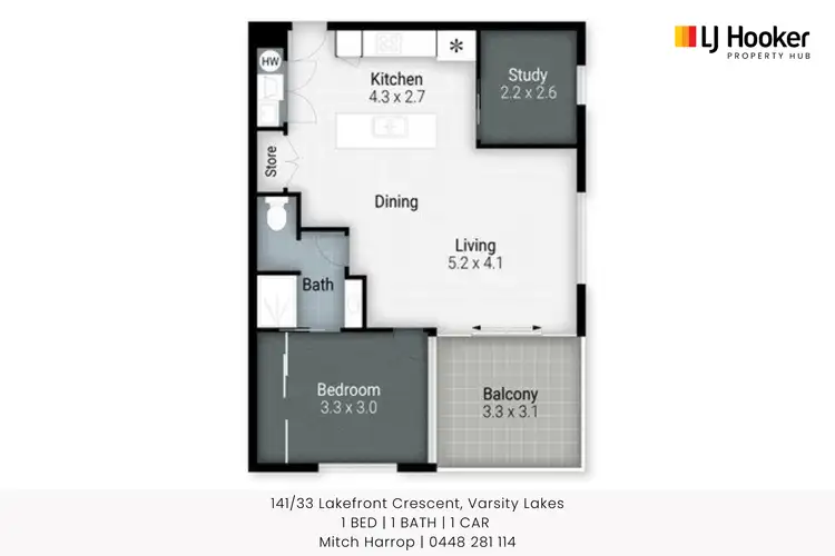 Floorplan of Homely apartment listing, 141/33 Lakefront Crescent, Varsity Lakes QLD 4227
