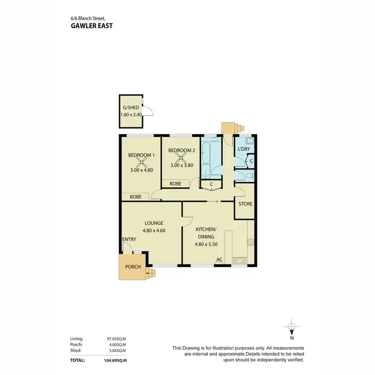 Floorplan of Homely unit listing, 6/6 Blanch Street, Gawler East SA 5118