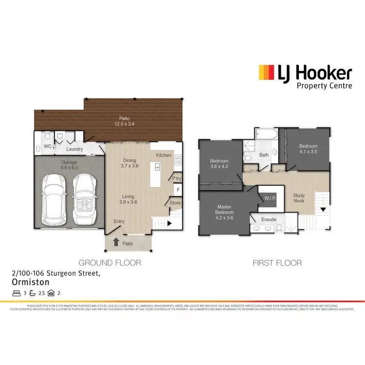 Floorplan of Homely townhouse listing, 2/100 - 106 Sturgeon Street, Ormiston QLD 4160