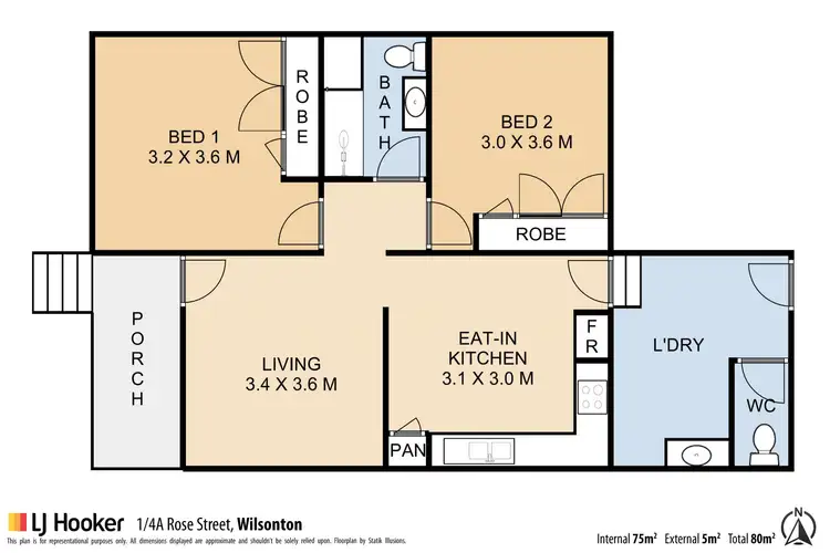 Floorplan of Homely unit listing, 1/4a Rose Street, Wilsonton QLD 4350