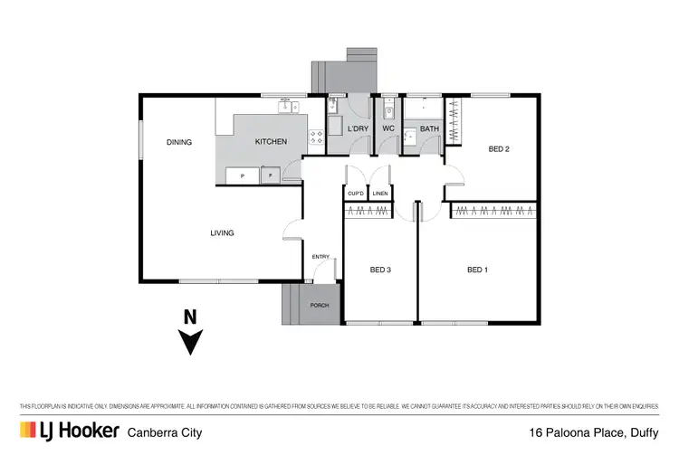 Floorplan of Homely house listing, 16 Paloona Place, Duffy ACT 2611