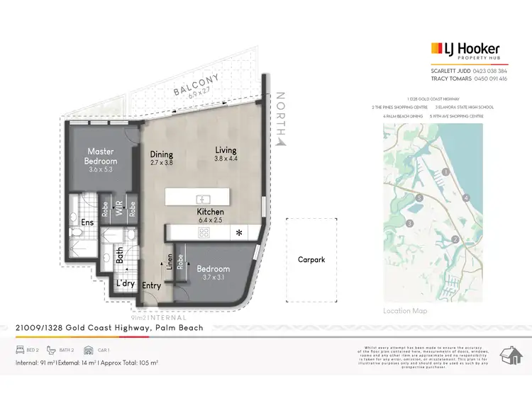Floorplan of Homely apartment listing, 21009/1328 Gold Coast Highway, Palm Beach QLD 4221