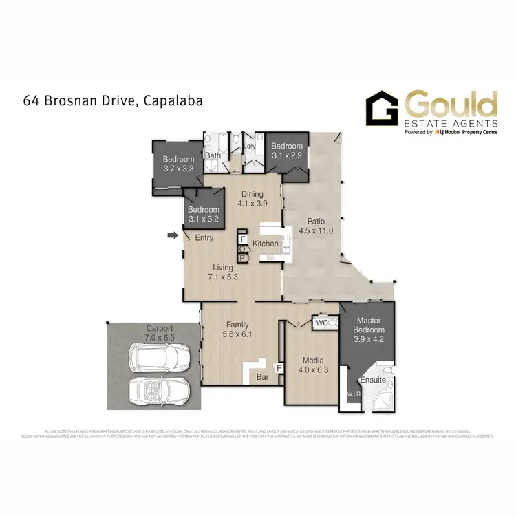 Floorplan of Homely house listing, 64 Brosnan Drive, Capalaba QLD 4157