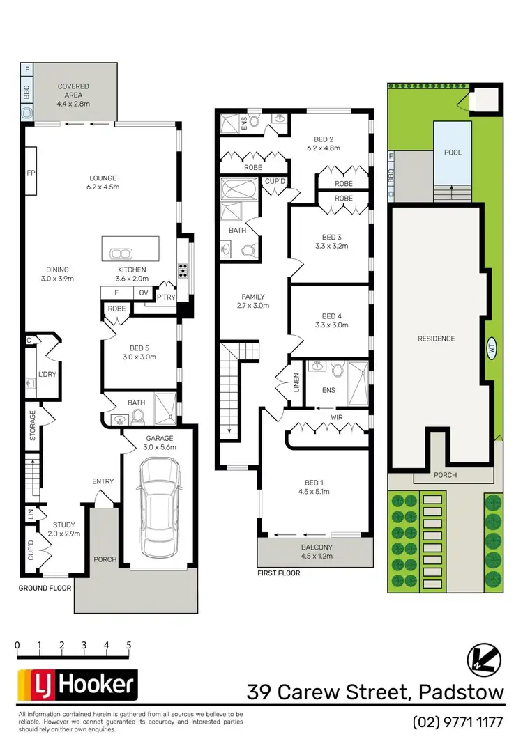 Floorplan of Homely semi-detached listing, 39A Carew Street, Padstow NSW 2211