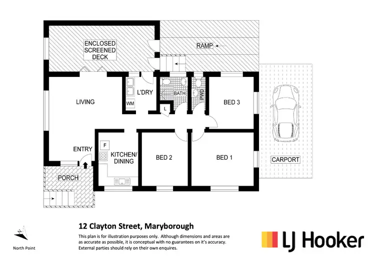 Floorplan of Homely house listing, 12 Clayton Street, Maryborough QLD 4650
