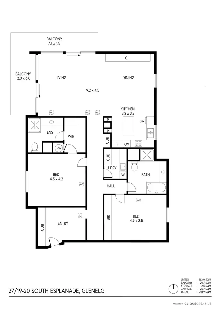 Floorplan of Homely apartment listing, 27/19-20 South Esplanade, Glenelg SA 5045