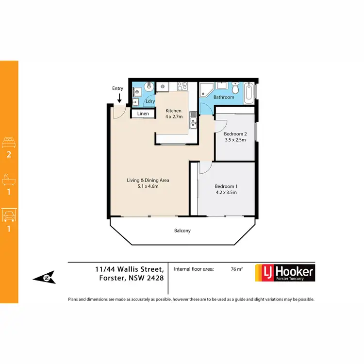 Floorplan of Homely unit listing, 11/44 Wallis Street, Forster NSW 2428