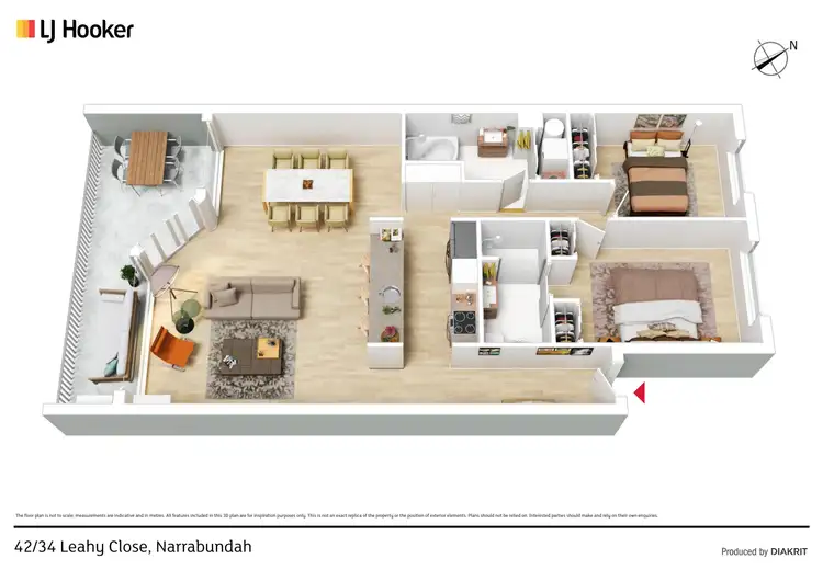 Floorplan of Homely apartment listing, 42/34 Leahy Close, Narrabundah ACT 2604