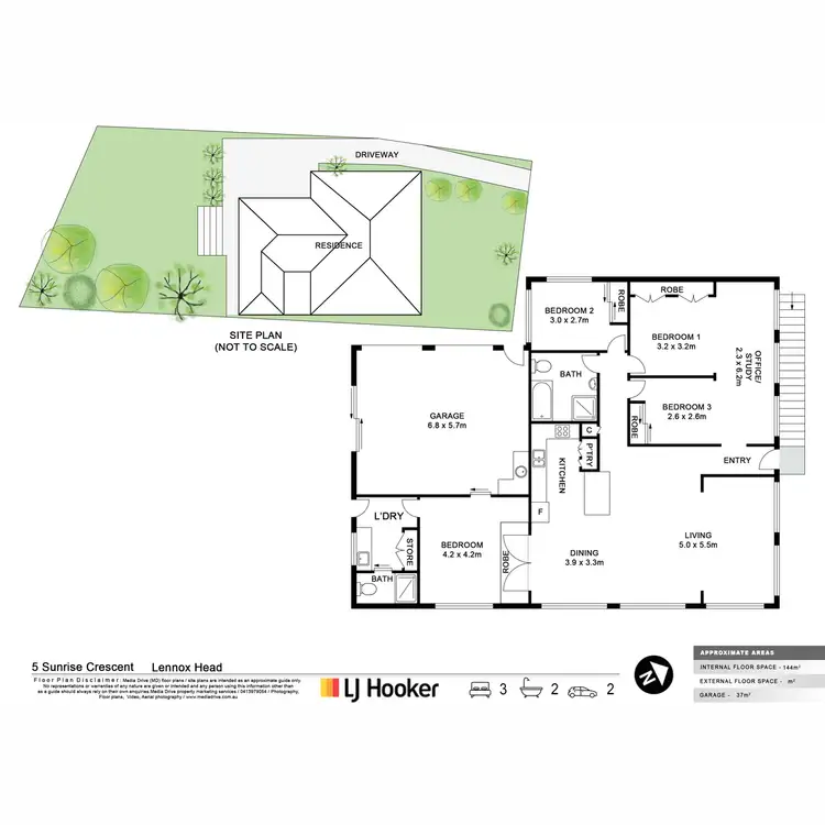 Floorplan of Homely house listing, 5 Sunrise Crescent, Lennox Head NSW 2478