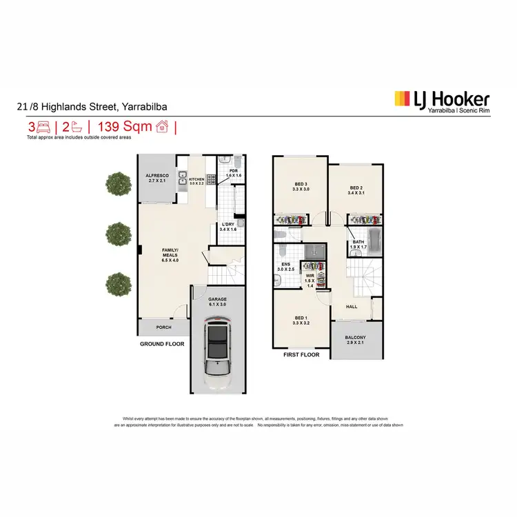 Floorplan of Homely townhouse listing, 21/8 Highlands Street, Yarrabilba QLD 4207