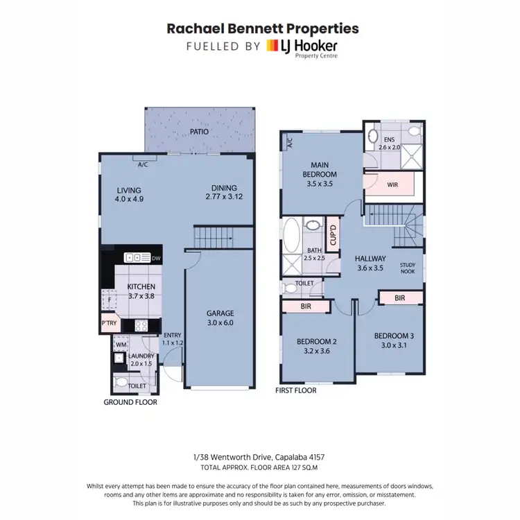 Floorplan of Homely townhouse listing, 2/38 Wentworth Drive, Capalaba QLD 4157