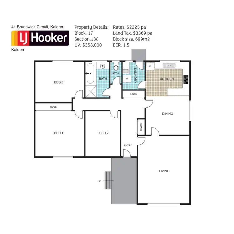 Floorplan of Homely house listing, 41 Brunswick Circuit, Kaleen ACT 2617