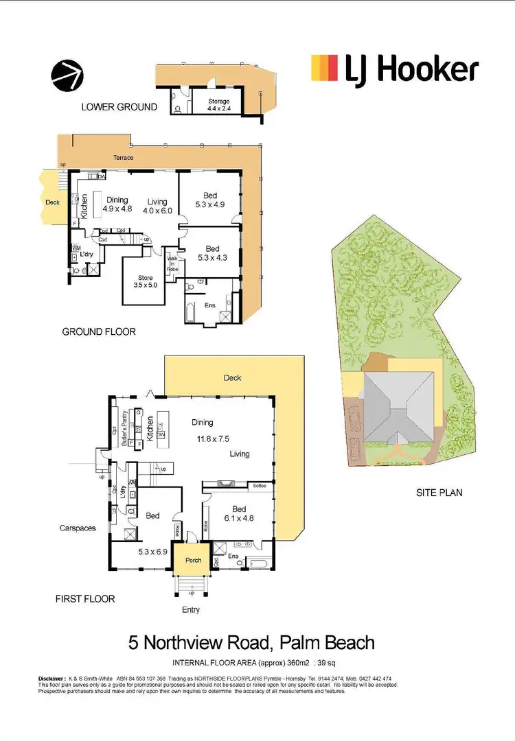 Floorplan of Homely house listing, 5 Northview Road, Palm Beach NSW 2108