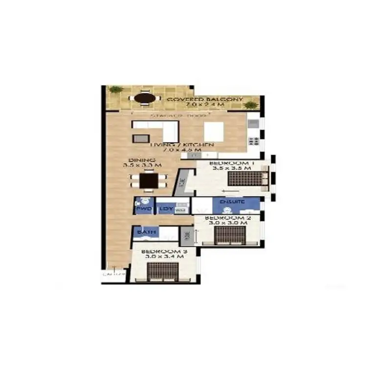 Floorplan of Homely apartment listing, 9/9 South Street, Kirra QLD 4225