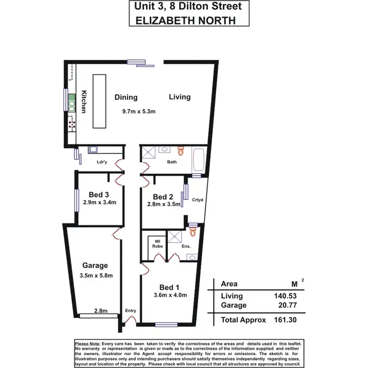 Floorplan of Homely house listing, 8C Dilton Street, Elizabeth North SA 5113