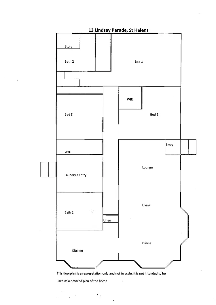 Floorplan of Homely house listing, 13 Lindsay Parade, St Helens TAS 7216