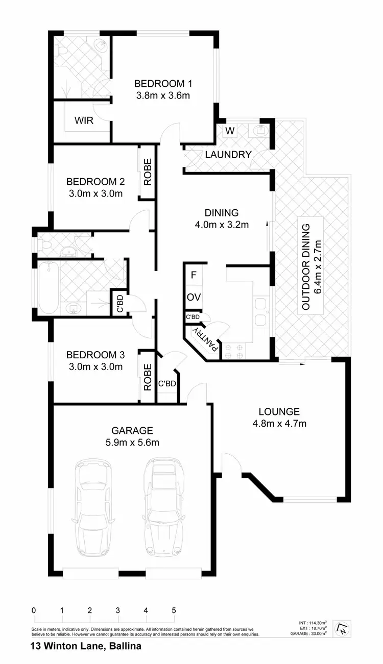 Floorplan of Homely house listing, 13 Winton Lane, Ballina NSW 2478