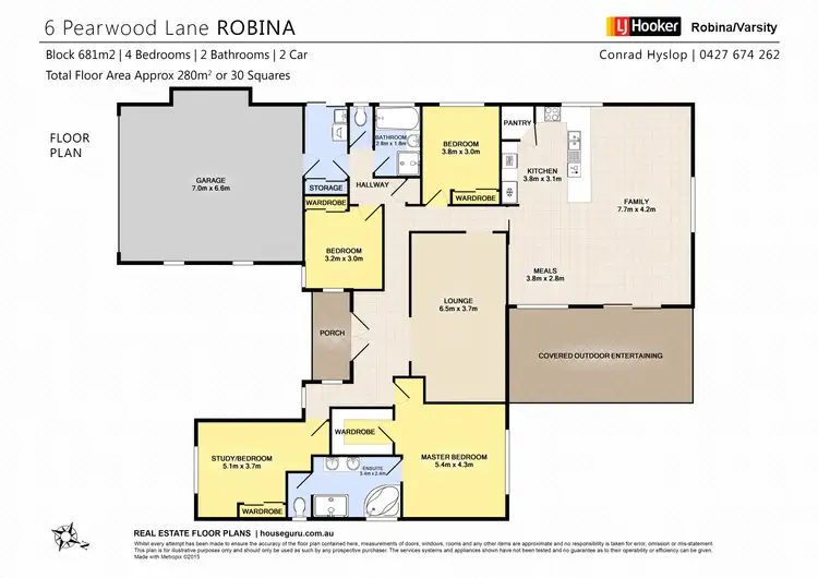 Floorplan of Homely house listing, 6 Pearwood Lane, Robina QLD 4226