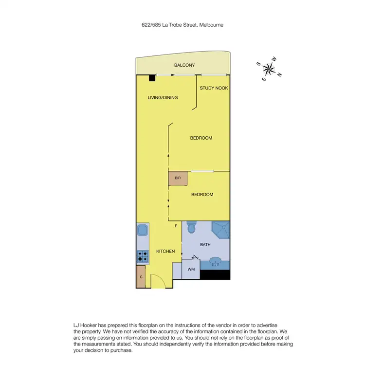 Floorplan of Homely apartment listing, 622/585 la trobe Street, Melbourne VIC 3000