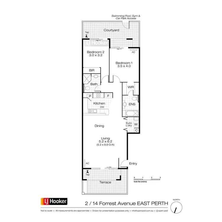 Floorplan of Homely apartment listing, 2/14 Forrest Avenue, East Perth WA 6004