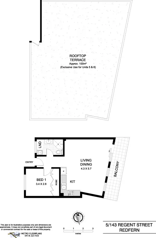 Floorplan of Homely apartment listing, 5/143 Regent Street, Redfern NSW 2016