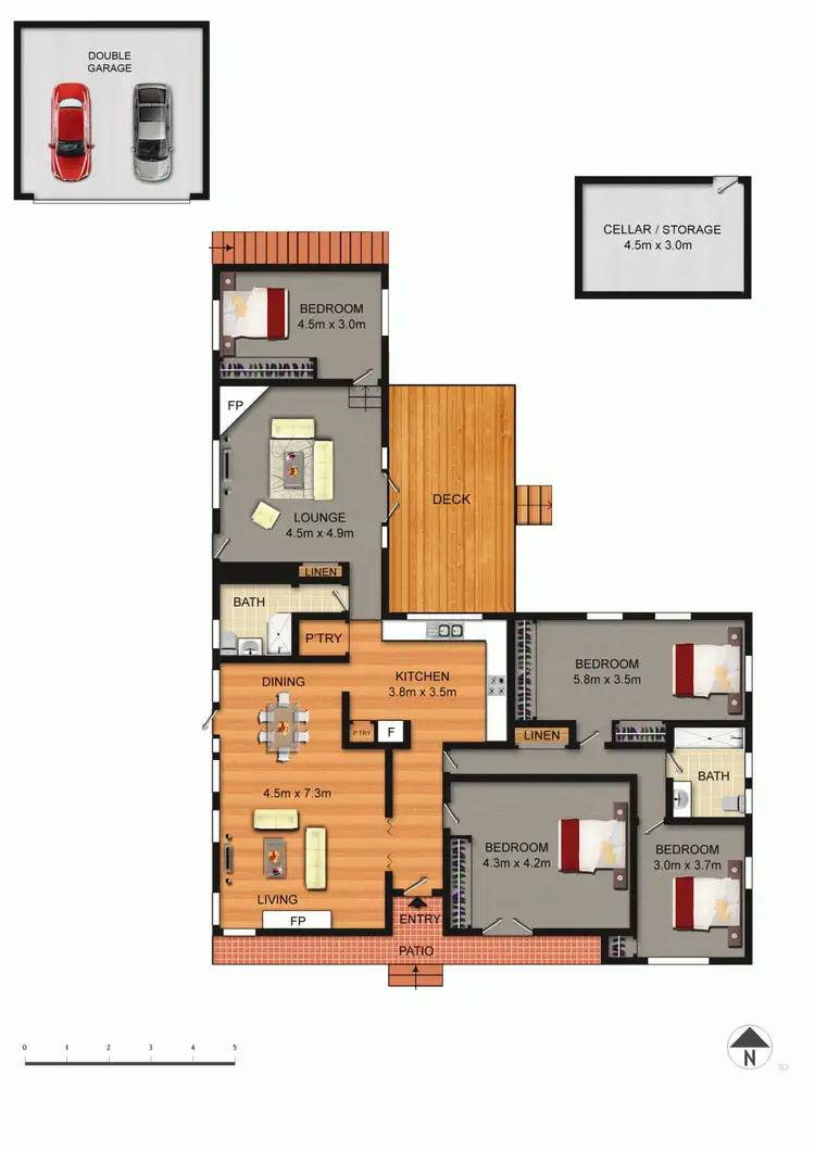 Floorplan of Homely house listing, 23 Favenc Circle, Griffith ACT 2603