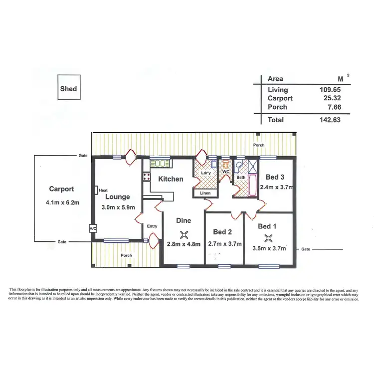 Floorplan of Homely house listing, 3 Langbein Court, Gawler West SA 5118