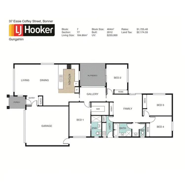 Floorplan of Homely house listing, 37 Essie Coffey Street, Bonner ACT 2914
