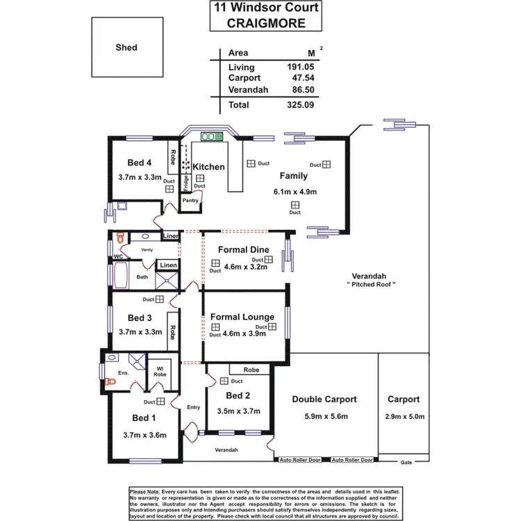Floorplan of Homely house listing, 11 Windsor Court, Craigmore SA 5114