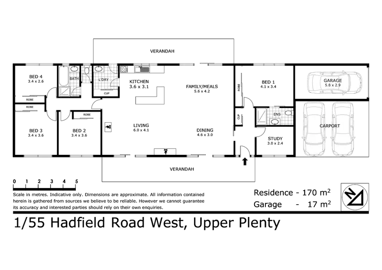 Floorplan of Homely house listing, 1/55 Hadfield Road West, Upper Plenty VIC 3756