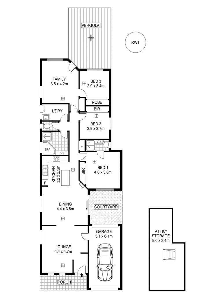 Floorplan of Homely house listing, 46B Darley Road, Paradise SA 5075