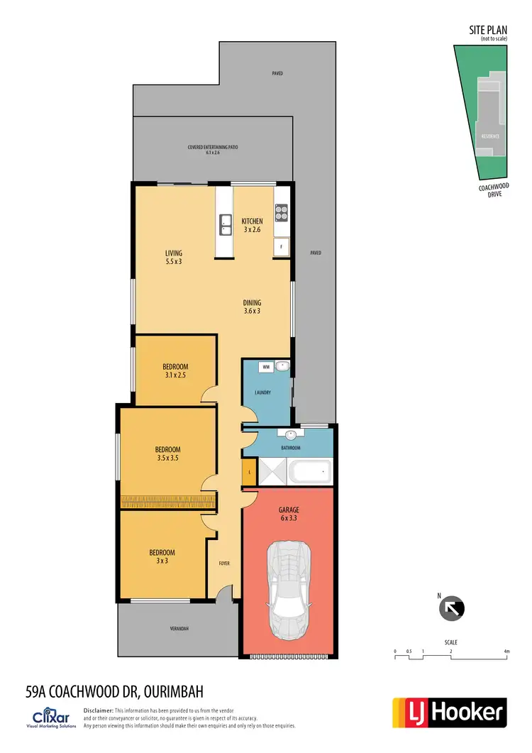 Floorplan of Homely semi-detached listing, 59a Coachwood Drive, Ourimbah NSW 2258