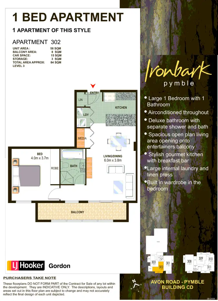 Floorplan of Homely apartment listing, 302/12 Avon Road, Pymble NSW 2073