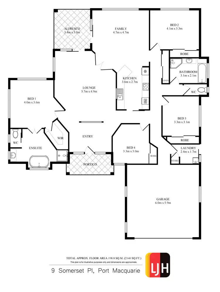 Floorplan of Homely house listing, 9 Somerset Place, Port Macquarie NSW 2444