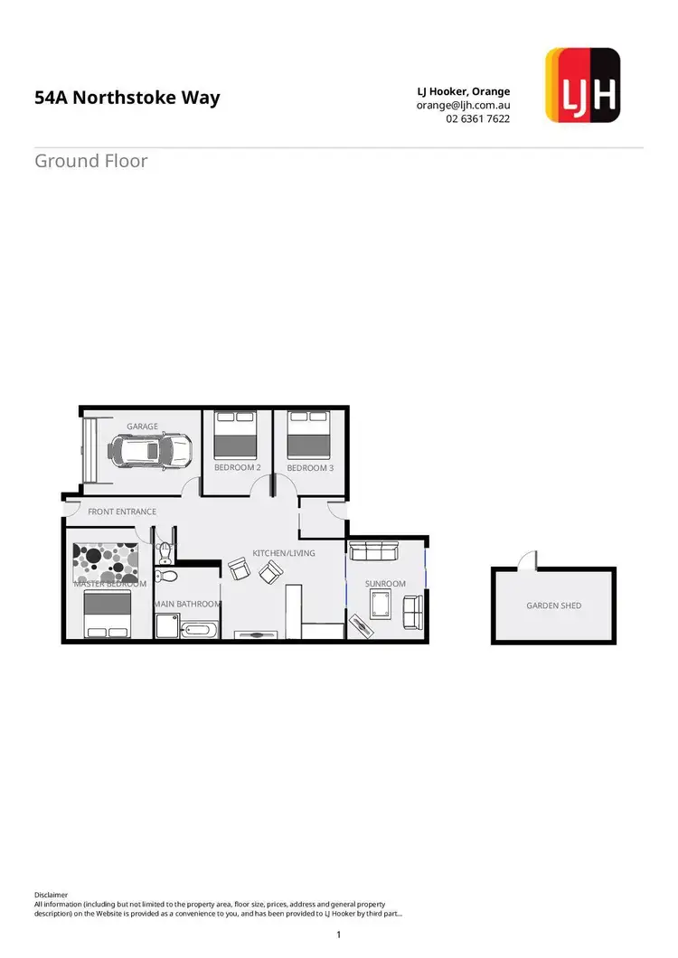 Floorplan of Homely townhouse listing, 54A Northstoke Way, Orange NSW 2800