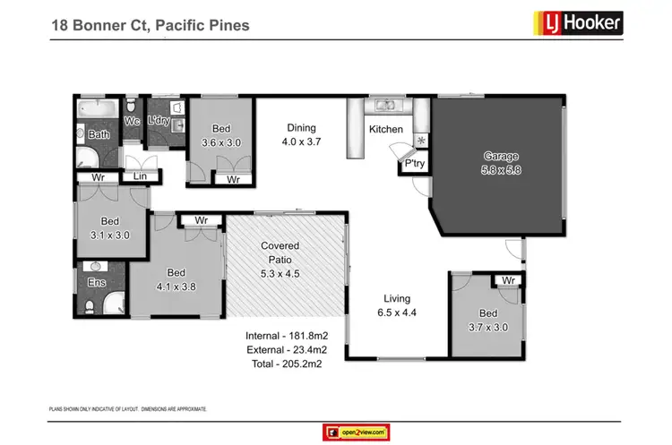 Floorplan of Homely house listing, 18 Bonner Court, Pacific Pines QLD 4211