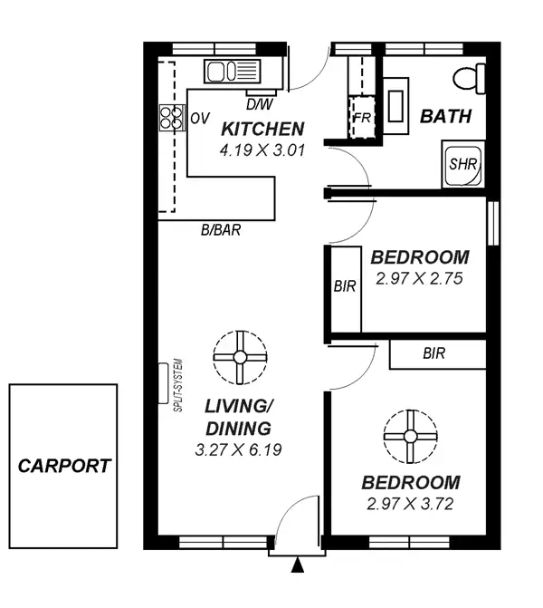 Floorplan of Homely unit listing, 4/1 Carey Street, Magill SA 5072