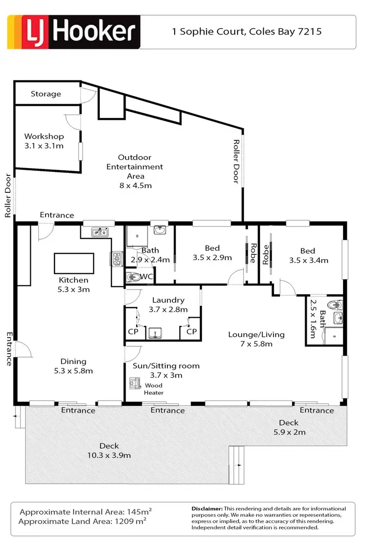 Floorplan of Homely house listing, 1 Sophie Court, Coles Bay TAS 7215
