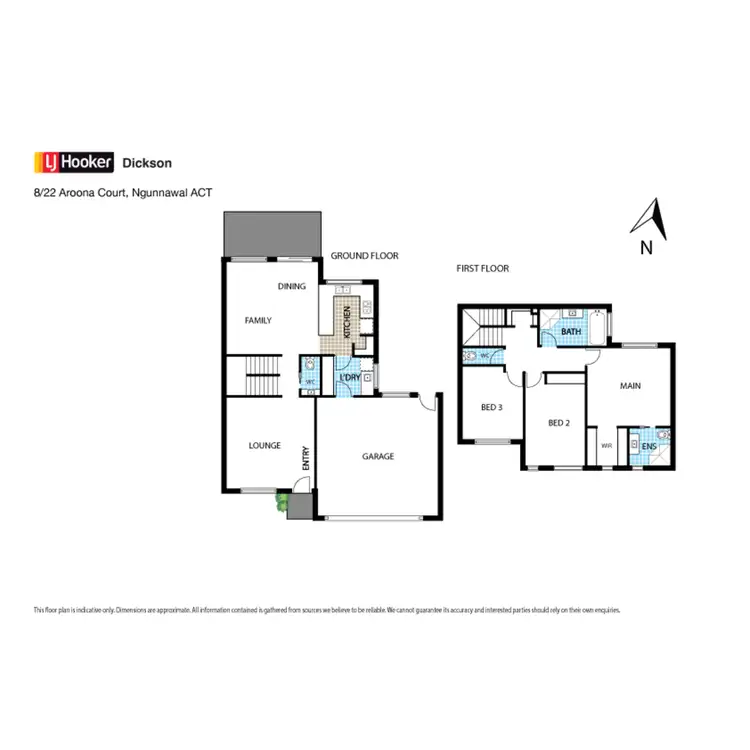 Floorplan of Homely townhouse listing, 8/22 Aroona Court, Ngunnawal ACT 2913