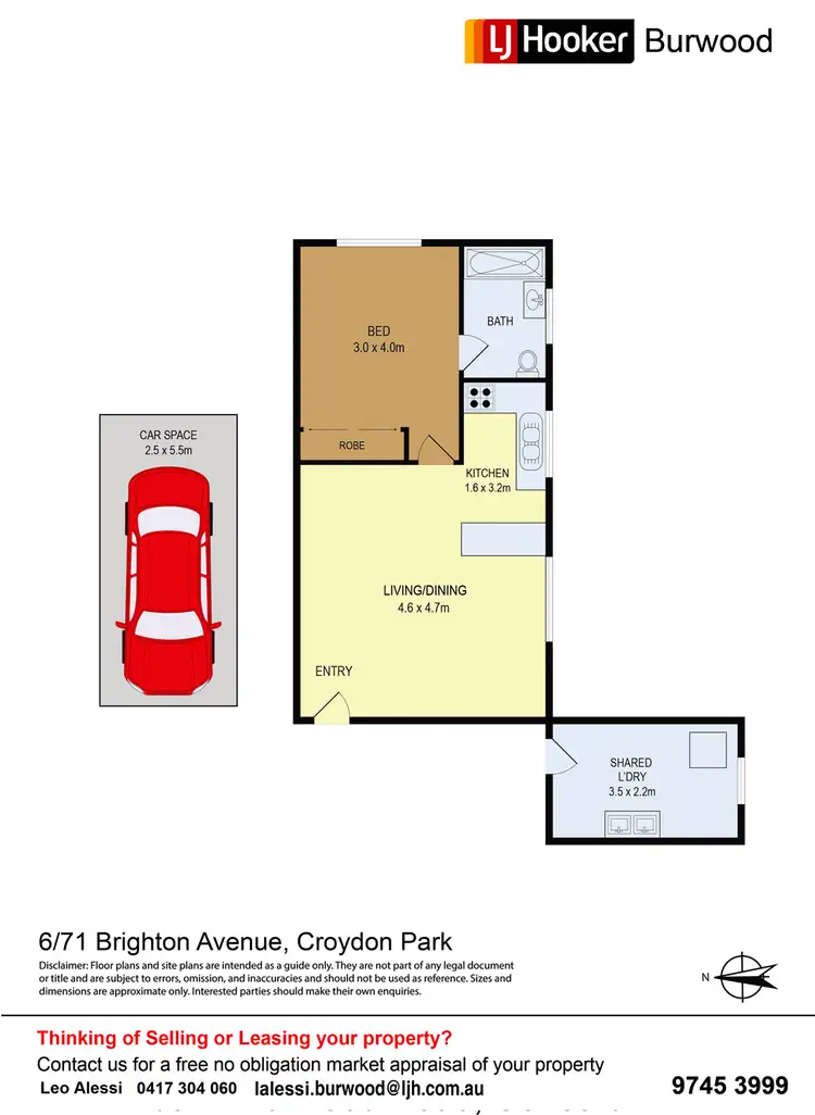 Floorplan of Homely unit listing, 6/71 Brighton Avenue, Croydon Park NSW 2133
