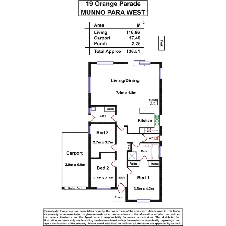 Floorplan of Homely house listing, 19 Orange Parade, Munno Para West SA 5115