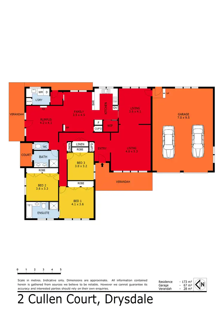Floorplan of Homely house listing, 2 Cullen Court, Drysdale VIC 3222
