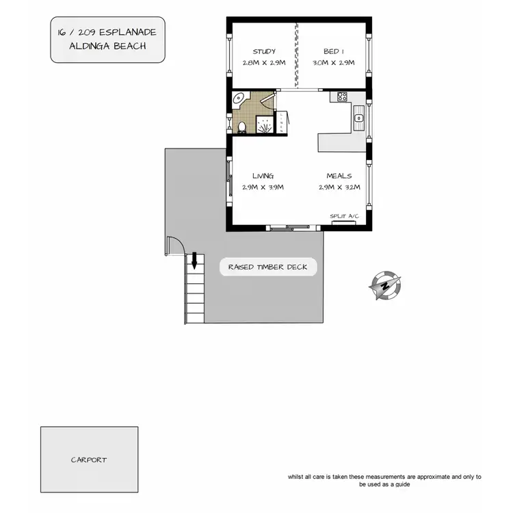 Floorplan of Homely unit listing, 16/209 Esplanade, Aldinga Beach SA 5173