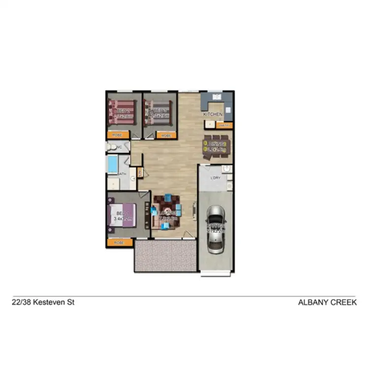 Floorplan of Homely unit listing, 22/38 Kesteven Street, Albany Creek QLD 4035