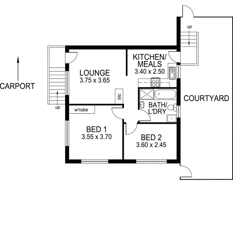 Floorplan of Homely unit listing, 1/267 Belair Road, Torrens Park SA 5062
