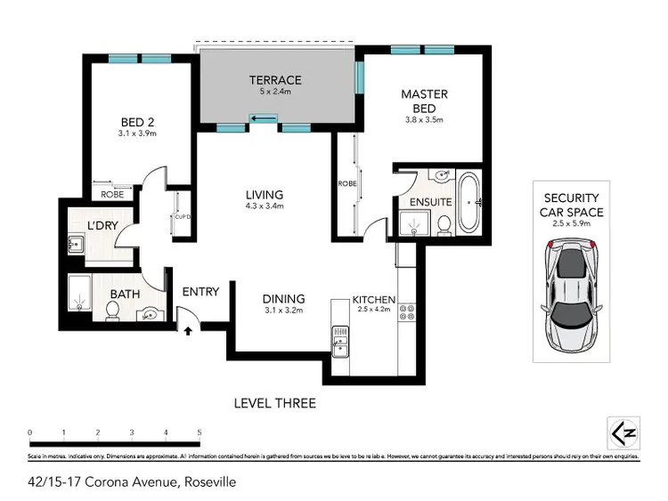 Floorplan of Homely apartment listing, 42/15-17 Corona Avenue, Roseville NSW 2069