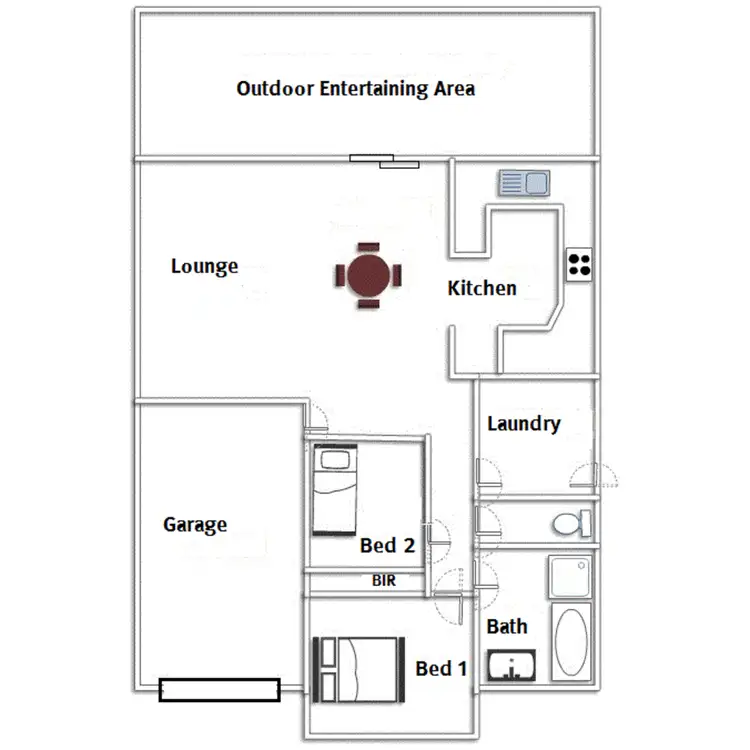 Floorplan of Homely unit listing, Unit 1/20 Redbanks Road, Willaston SA 5118