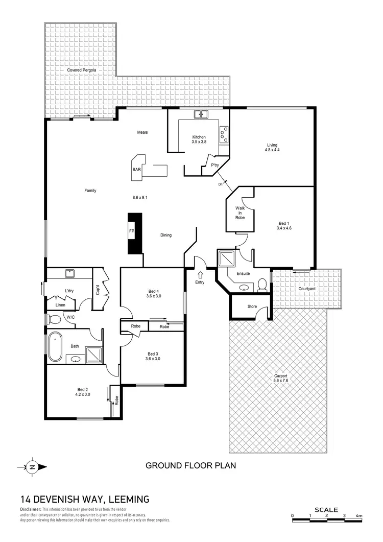 Floorplan of Homely block of units listing, 14 Devenish Way, Leeming WA 6149
