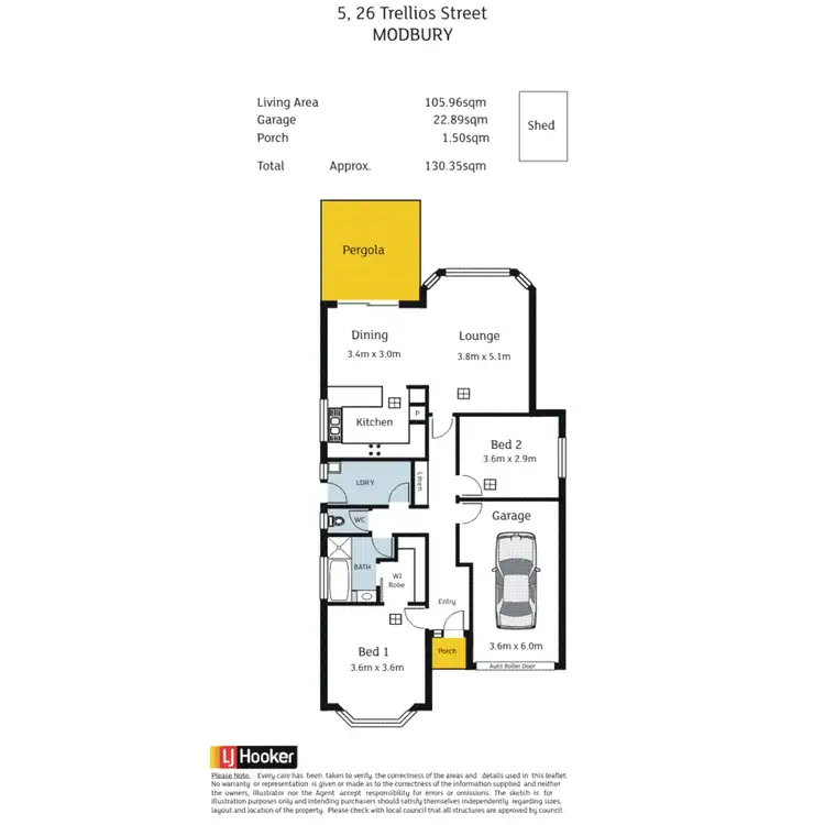 Floorplan of Homely unit listing, 5/26 Trellios Street, Modbury SA 5092