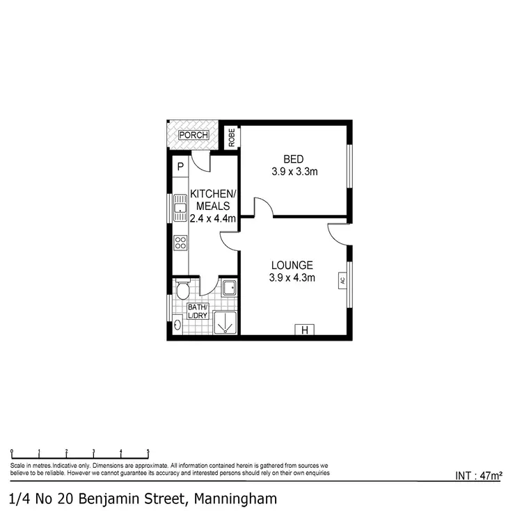 Floorplan of Homely unit listing, 1-4/20 Benjamin Street, Manningham SA 5086